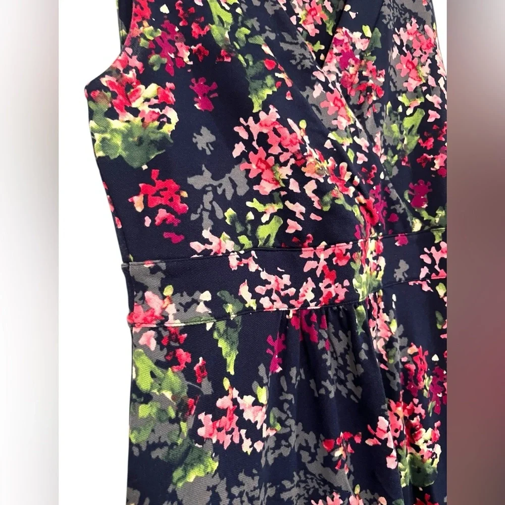 Lands' End Women's Pink and Blue Dress Floral Sleeveless Maxi Dress Sz S - Picture 3 of 11